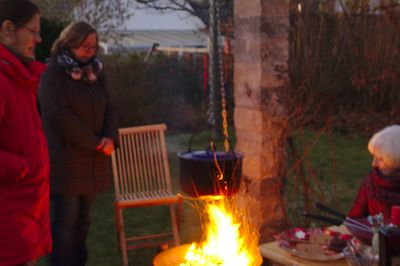 Feuerschale mit Punsch